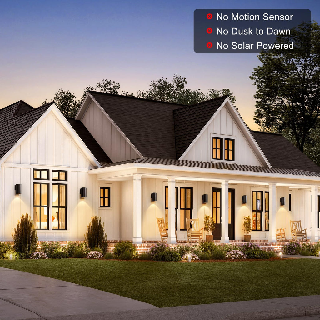 Modern Outdoor Wall Light - Aluminum Outdoor Porch Sconce, Garage, Doorway & Entryway - Stylish Waterproof Exterior