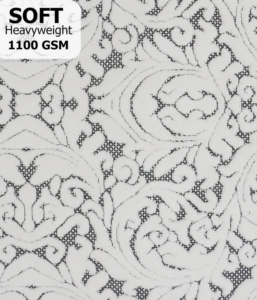Bath Tub Mat - 1 Pack Sculpted Jacquard Bathroom Mat - Black