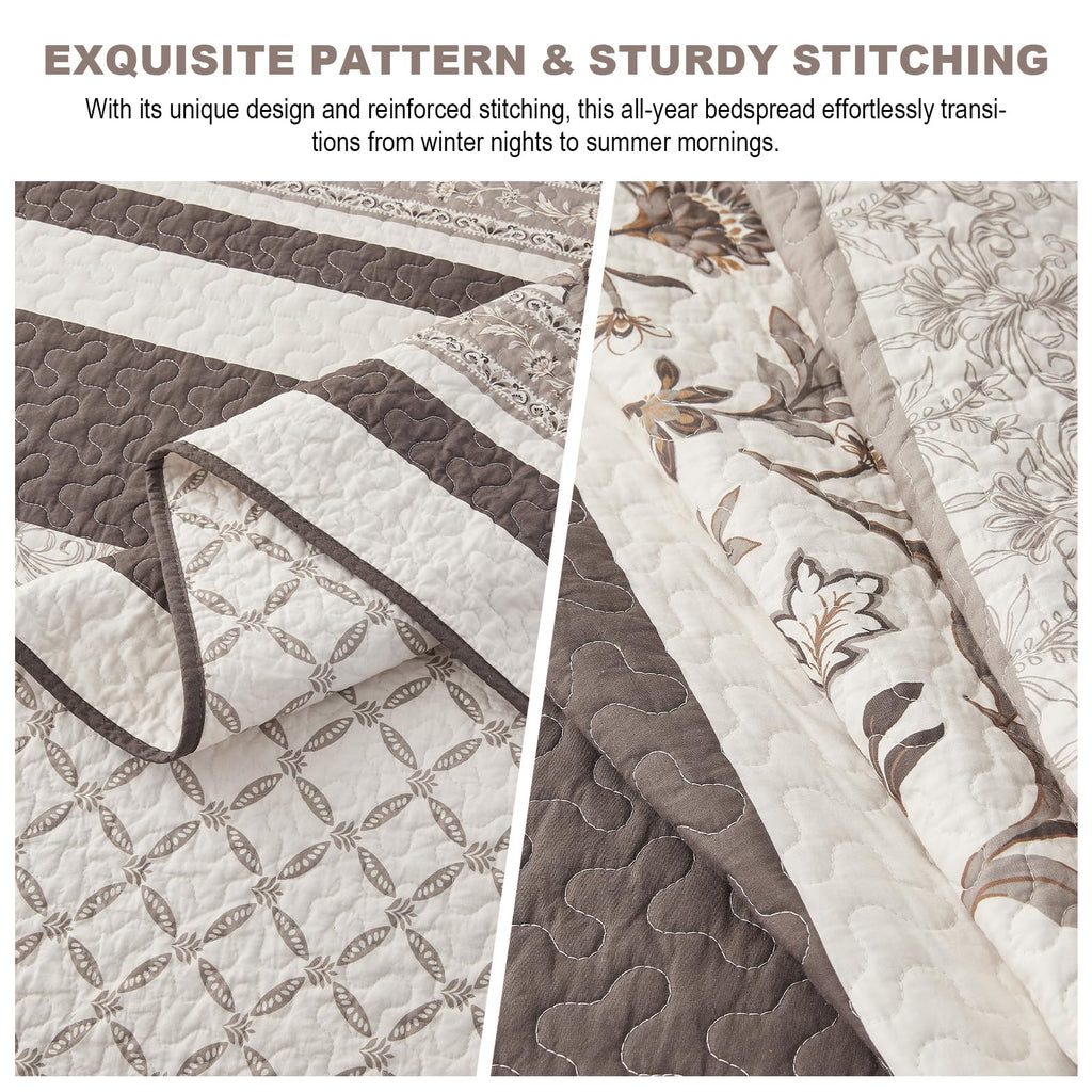 Oversized King Bedspreads 128x120, California King Quilt Set