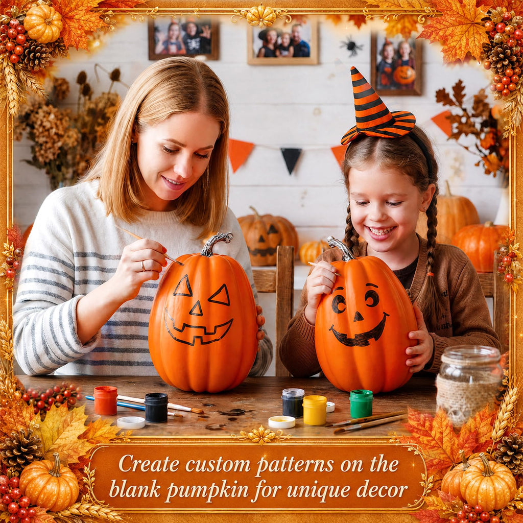 6 Pcs Large Pumpkins for Outdoor Porch 7.48'' Fall Decor