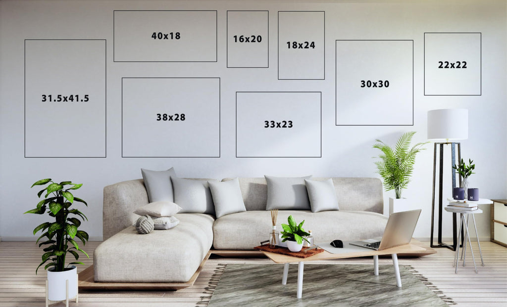 Custom Printed Framed Canvas Wall Art, 22x22 Bright Gold, Sylvie Square Personal Canvas Print with Your Photos