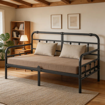 Metal Exquisite Twin Daybed Frame with Non‐Slip Retainer Clips