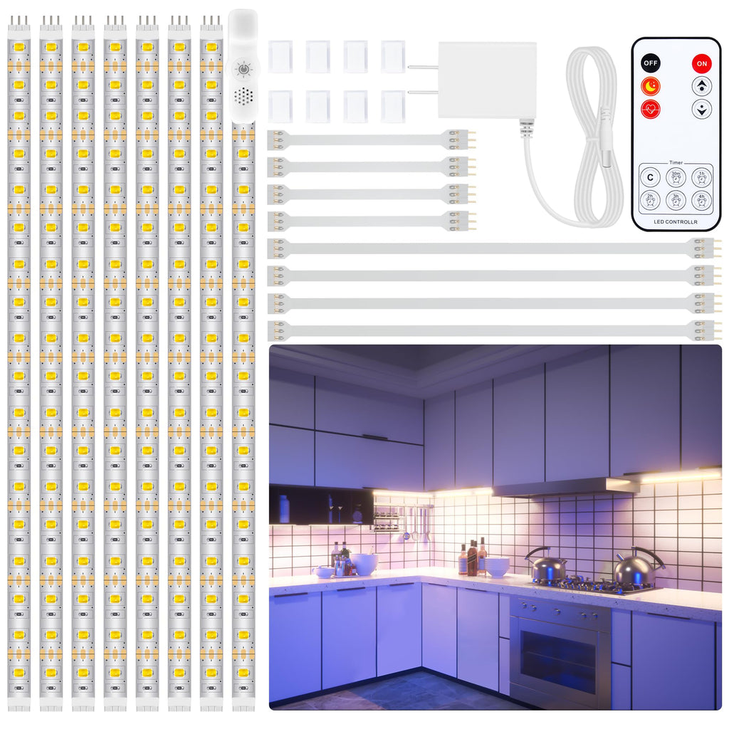8 PCS 20in Under Cabinet Lighting Kit