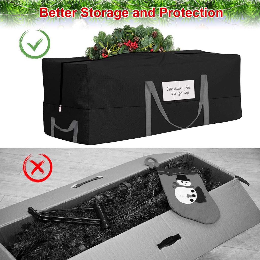 Christmas Tree Storage Bag, Fits Up 10 Ft Tall Artificial Trees, Heavy-Duty 600D Oxford Tree Bag with Reinforced