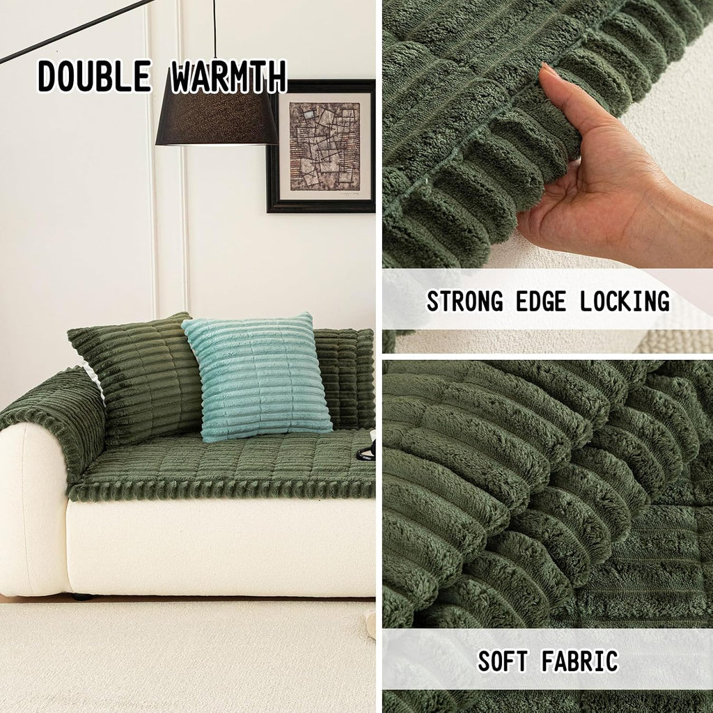 Couch Cover, Sofa Covers for Dogs Washable, Non-Slip Striped Sofa Slipcovers for Sectional Sofa, Sofa Cover Furniture