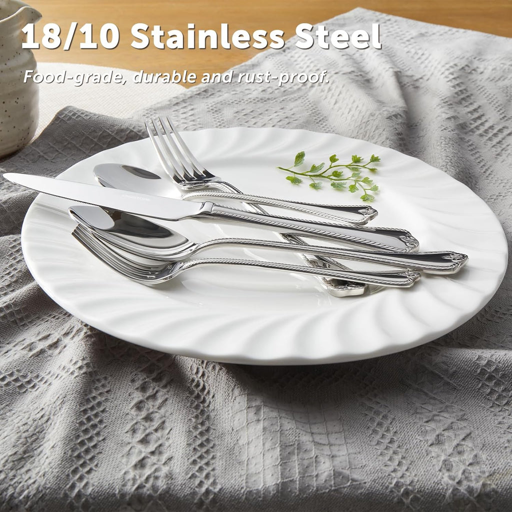 Silverware Set, 30-Piece 18/10 Stainless Steel Flatware Set Cutlery Set for 6