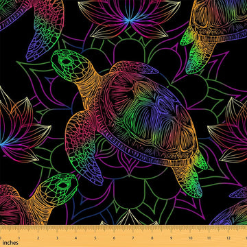 Sea Turtle Upholstery Fabric Soft 1 Yard