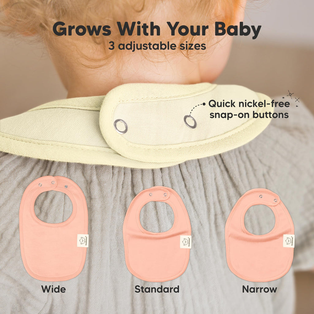 8-Pack Organic Baby Bibs for Drooling and Teething (Embrace)