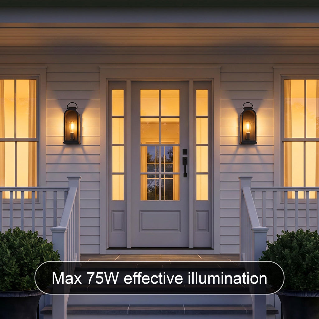 Outdoor Wall Lights Rustic Porch Light Black Exterior Lighting Fixtures