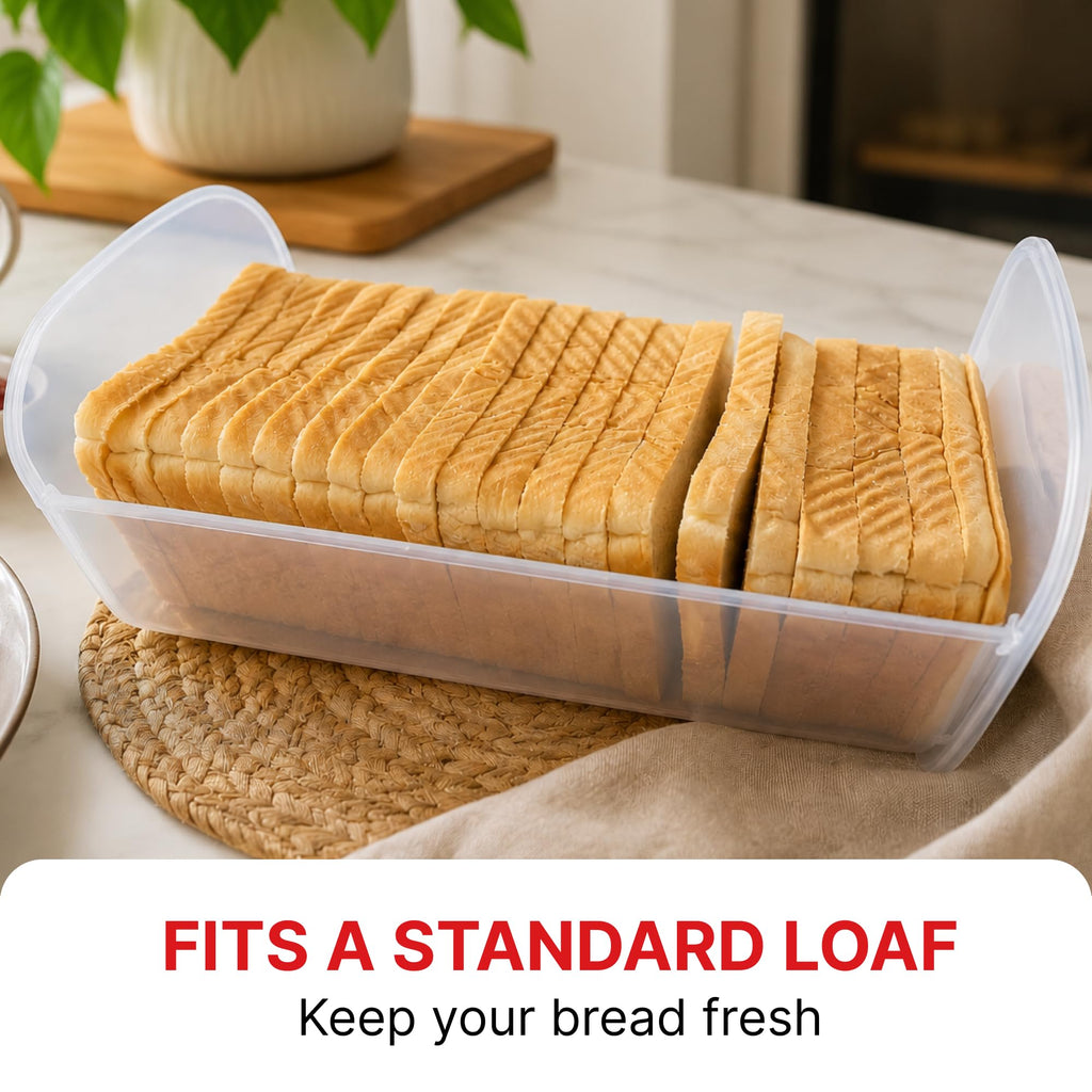 With Tray, Airtight BPA-Free Bread Storage Container
