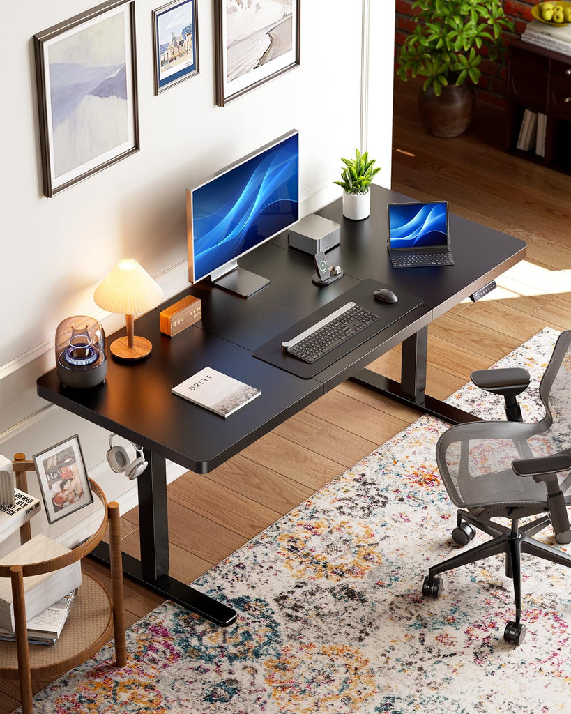 71 x 30 Inch Large Electric Standing Desk, Brushless Motor, Black