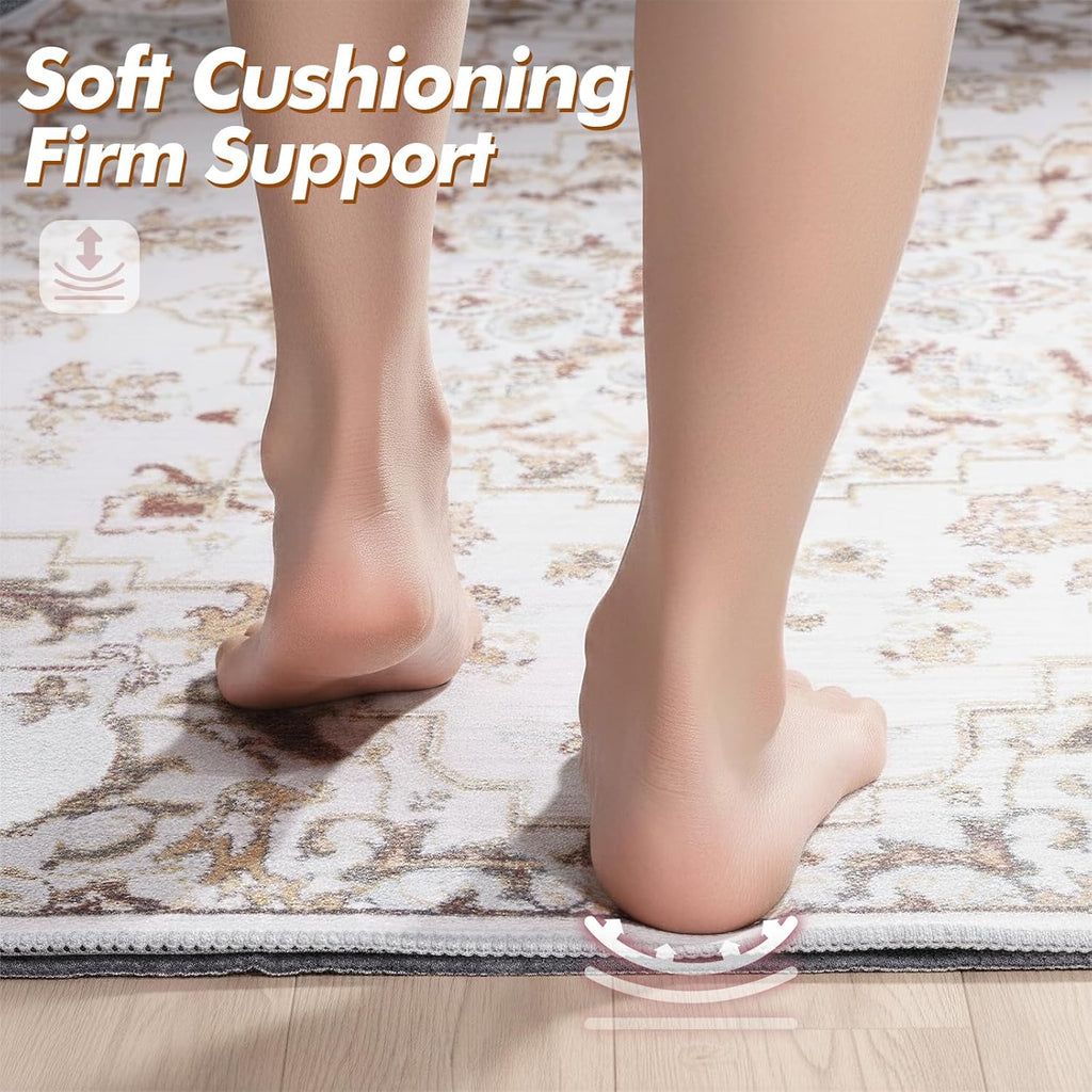 Non-Slip Rug Pad 5x8 Ft - 5'x8' PVC Anti-Slip Carpet Gripper Mat, 5 by 8 Feet Non Slip Pad for Area Rugs, Under Rug - Set of 40