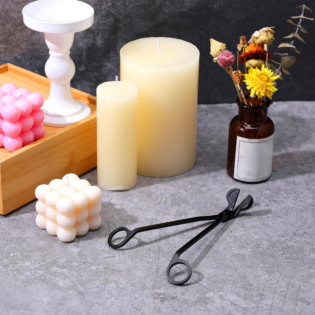 Wholesale Candle Wick Trimmer Cutter, Stainless Steel Wick Clipper Cutter, Matte Black Wick Candle Scissor - Set of 5