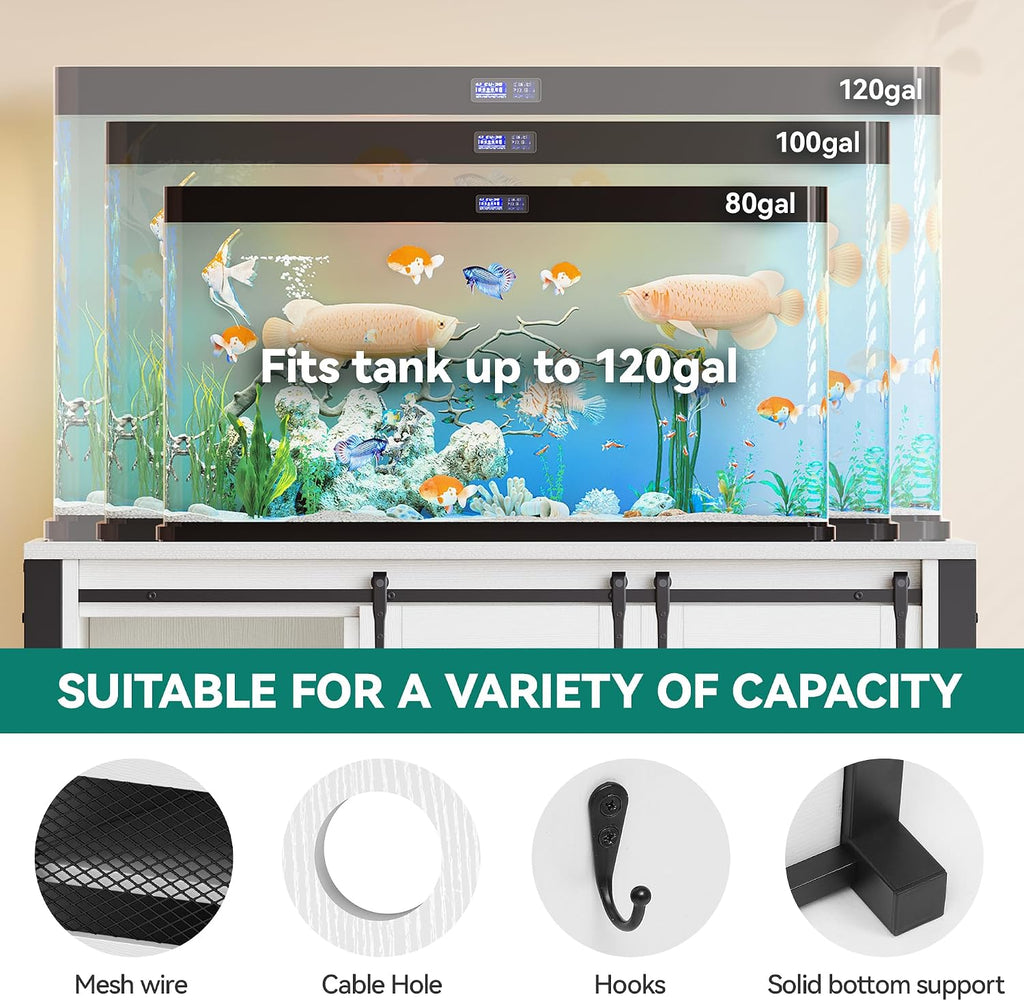 120 Gallon Fish Tank Stand with Power Outlets