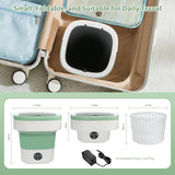 17L Portable Mini Washing Machine, Foldable Compact Washer with Spin Dryer, 3 Wash Modes for Baby Clothes, Underwear &