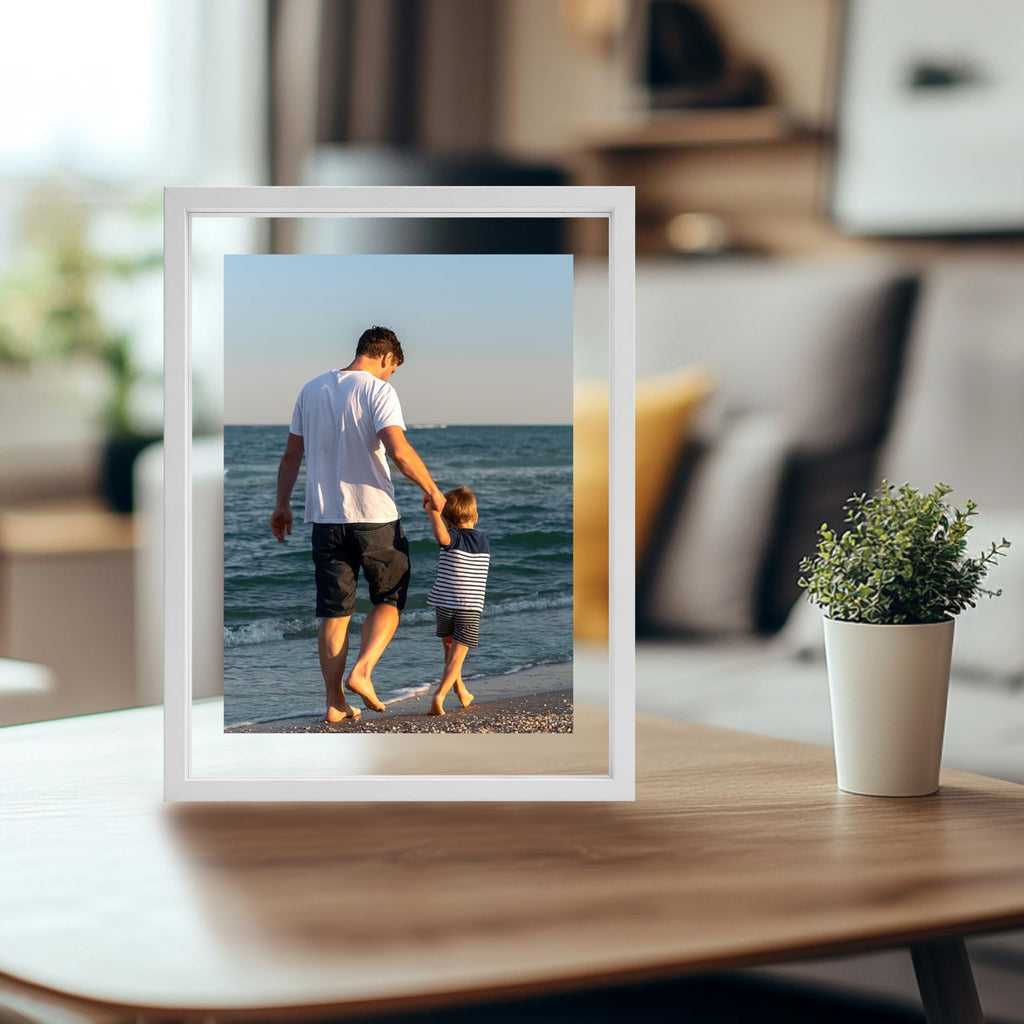 12x16 Floating Picture Frame, White