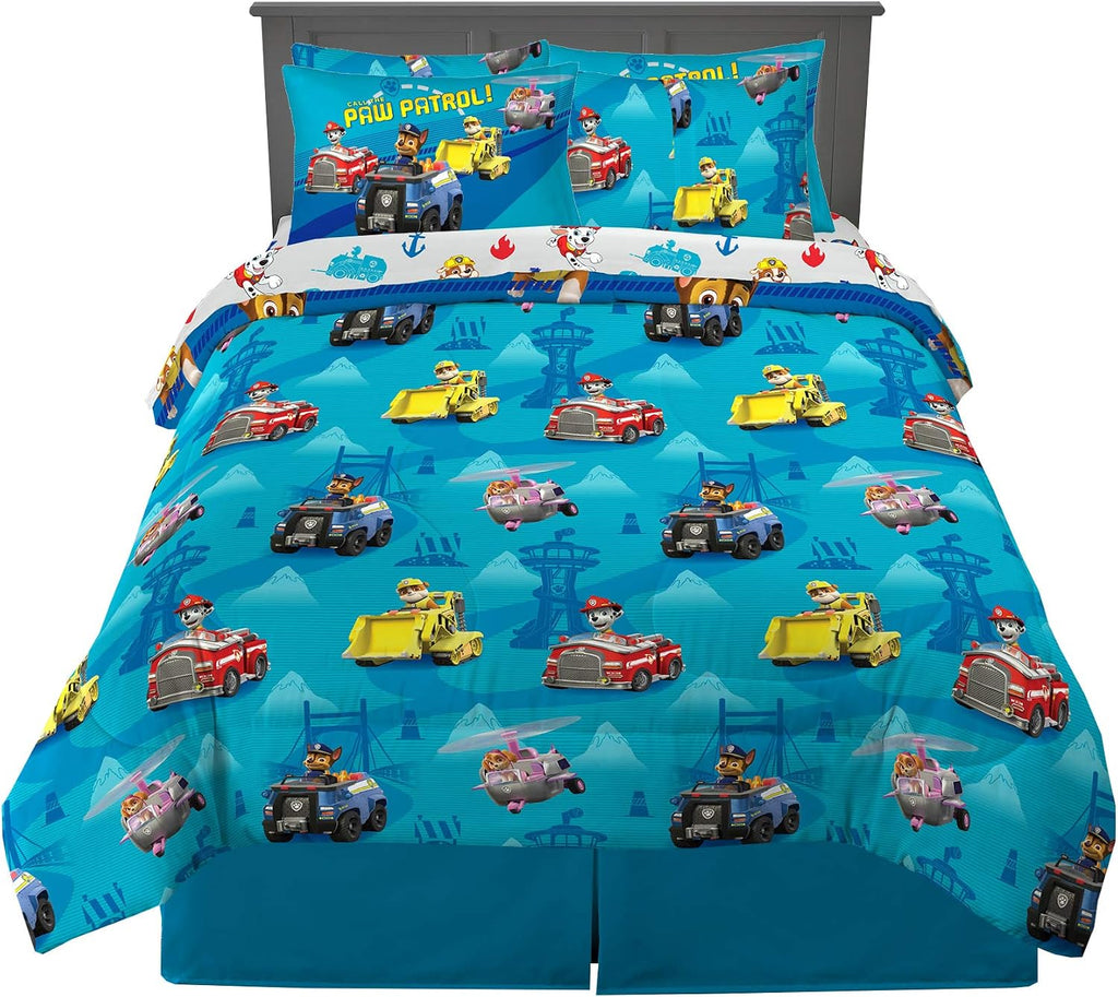 Kids Bedding Super Soft Comforter and Sheet Set with Sham, 7 Piece Full