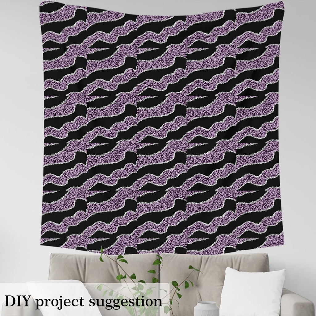 Purple Leopard Print Fabric by The Yard Safari Animal Upholstery Fabric for Sewing Crafting Cheetah Print Soft