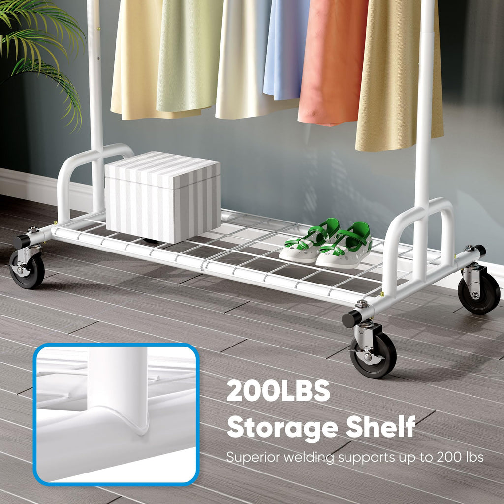 Clothes Rack Collapsible Clothing Rack Capacity 525LBS White