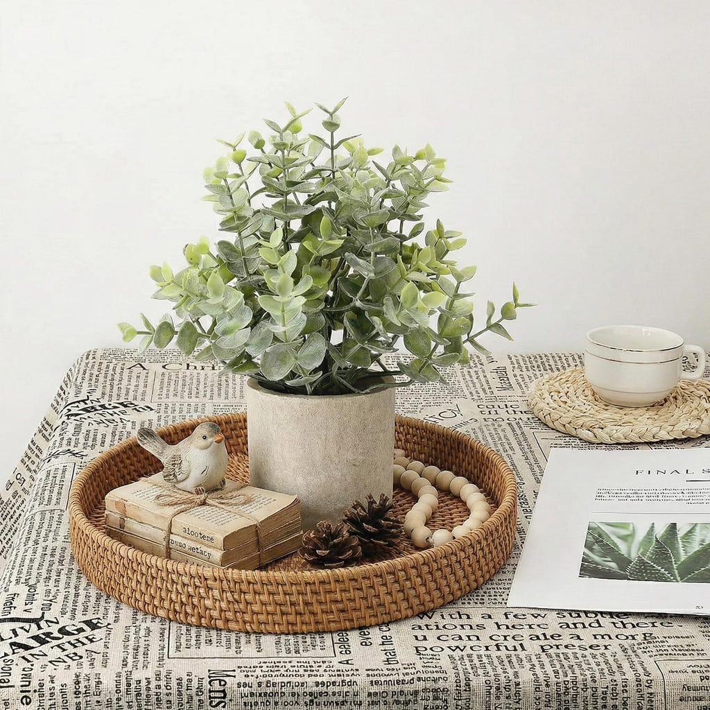 2 Pack 10" Small Fake Plants Small Plants Office Decor