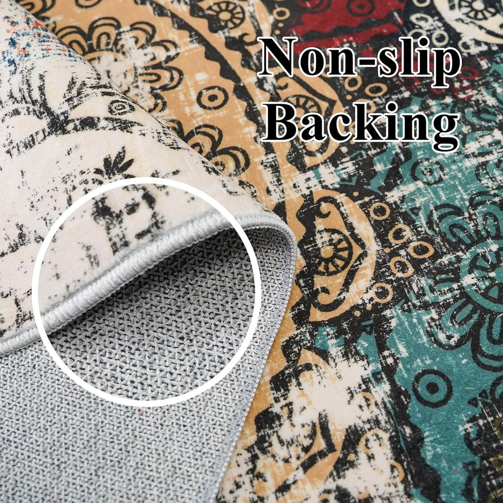 10x14 Living Room Area Rug - Modern Abstract Large Area Rugs Non-Slip Stain Resistant Carpets for Bedroom Soft Low