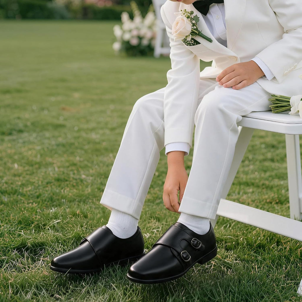 Boy's Monk Strap Loafers Dress Shoes