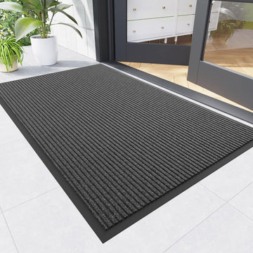 Front Door Mat, 3' x 5' Heavy Duty Indoor Outdoor Welcome Mat , Commercial Floor Entrance, Low Profile, Non-Slip