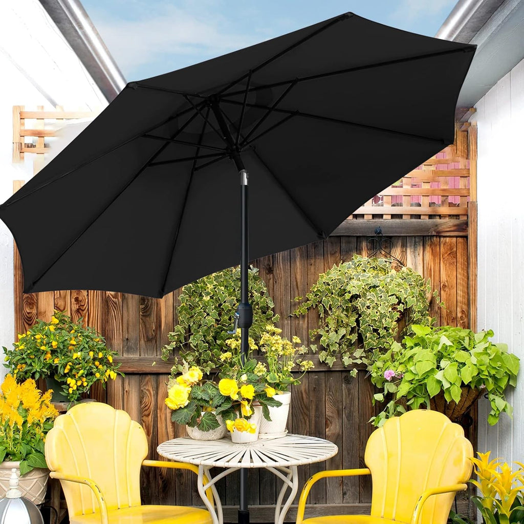 9' Patio Umbrella Outdoor Table Umbrella with 8 Sturdy Ribs