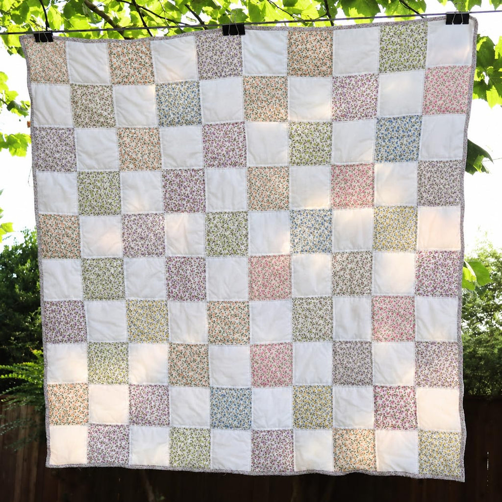 Sevenberry Peach Ditsy Floral Cotton Quilting Fabric - By the Yard