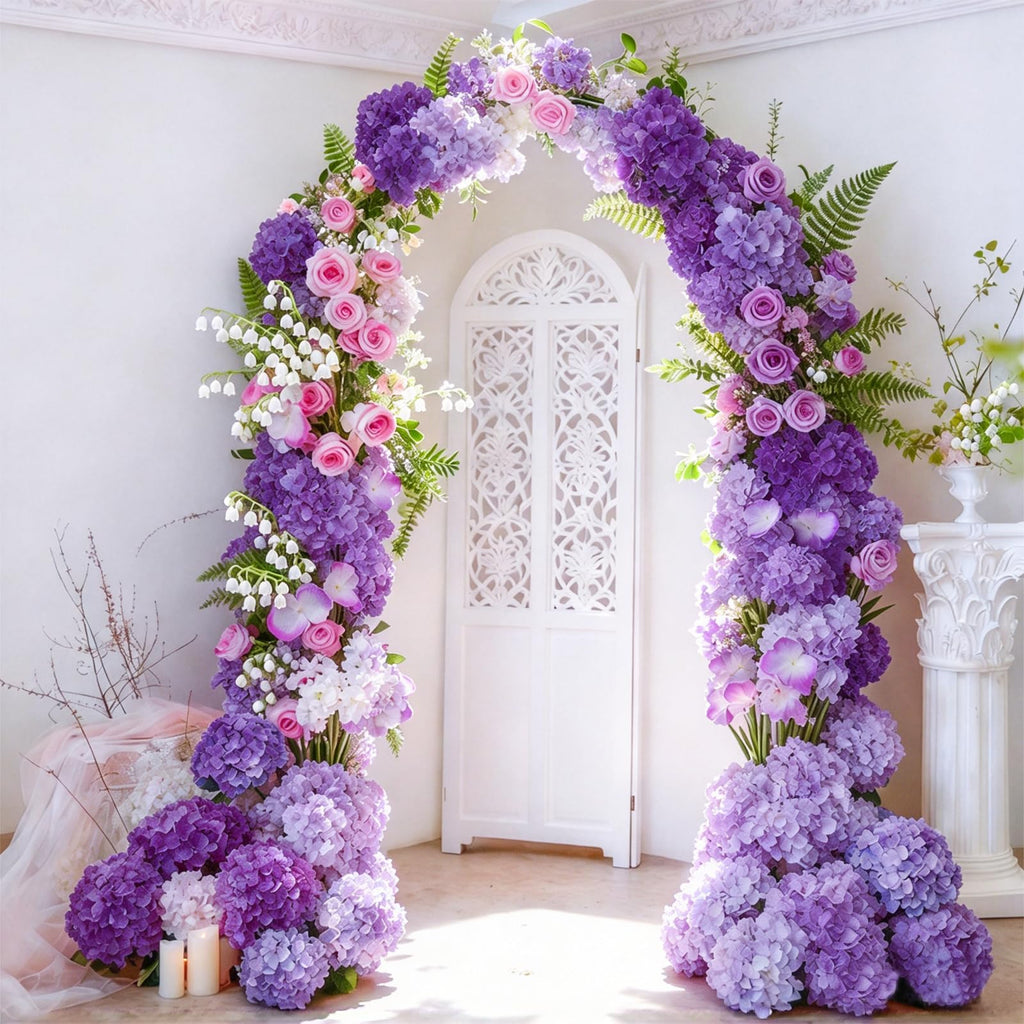 65Pcs Mixed Purple Artificial Bulk Decor