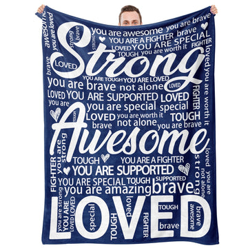 Inspirational Gifts for Women Men, Large Blanket 80" x 60", Get Well Soon, Surgery Recovery, Cancer Care Gifts &