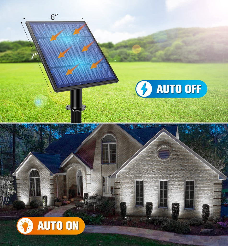 Solar Spotlights Landscape Lights Low Voltage Outdoor Solar Spotlight IP65 Waterproof 9.8ft Cable Auto On/Off with 4