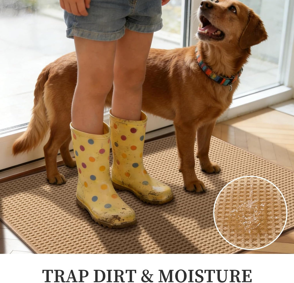 Indoor Door Mat 24" x 36", Non-Slip Washable Entryway Mat, Dirt Trapper Absorbent Entrance Mat, Low Profile Floor Mat