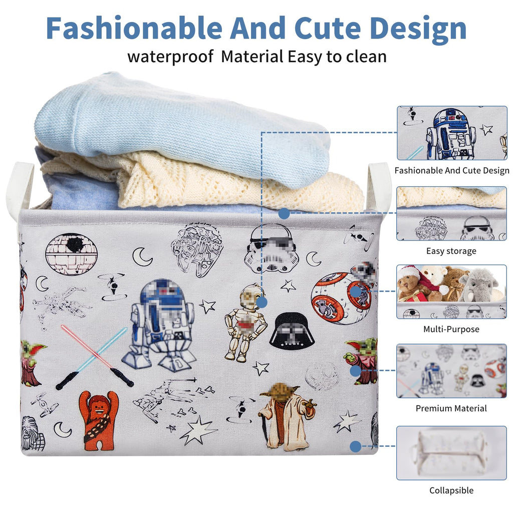 Room Nursery Decor,Baby Laundry Large Hamper Foldable With Waterproof Pe Coating,Dirty Clothes Basket Featuring The