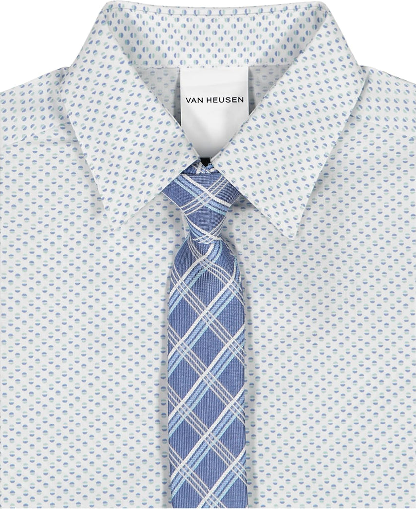 Boys' piece Formal Suit Set, Vest, Pants, Collared Dress Shirt, and Tie