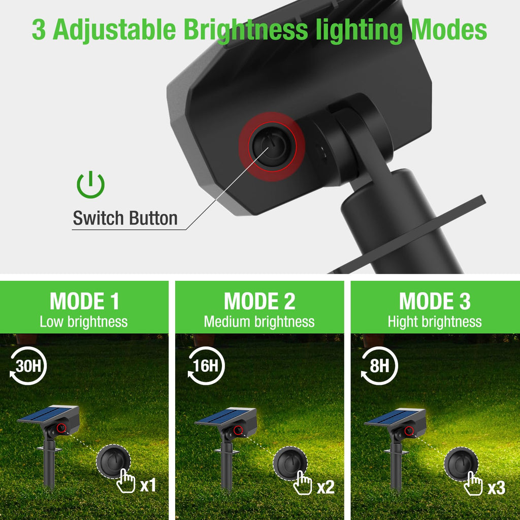 Solar Lights Outdoor Waterproof, Motion Sensor Spot Landscape Light