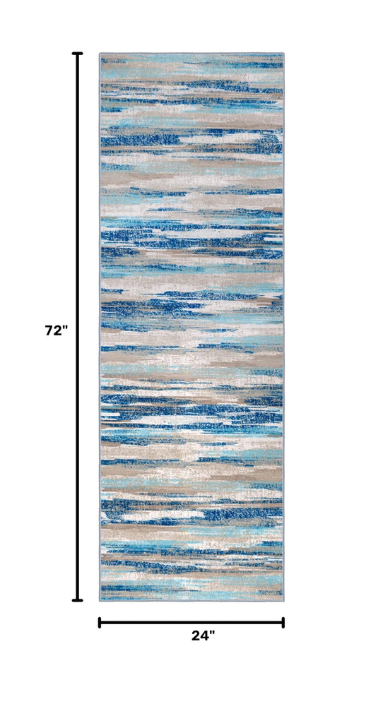 Abstract Washable 2x6 Runner Rug Non Slip Runners