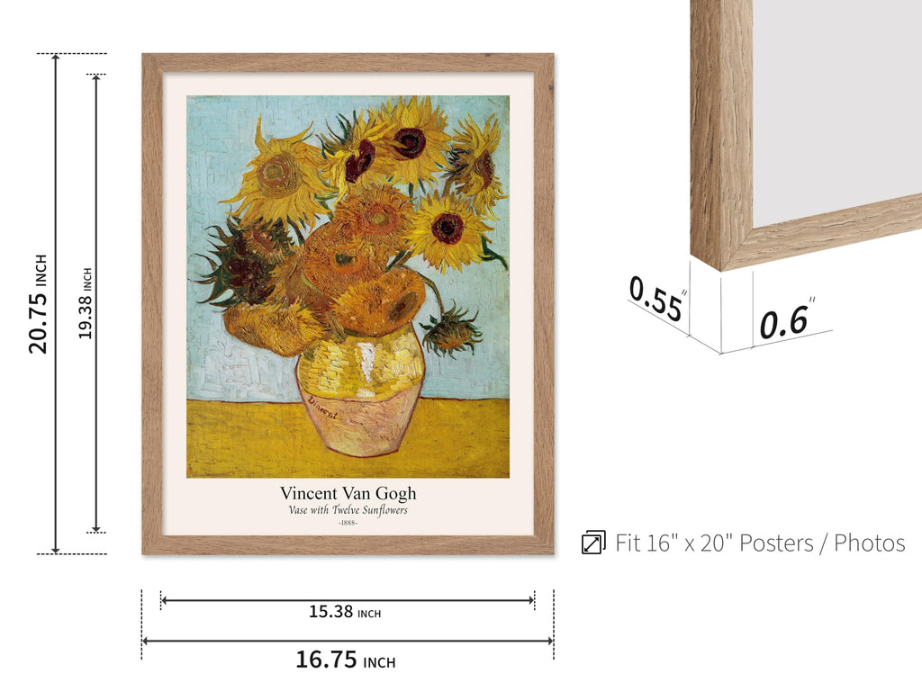 Retro Vase with Twelve Sunflowers — Wall Art | Casa Home Living