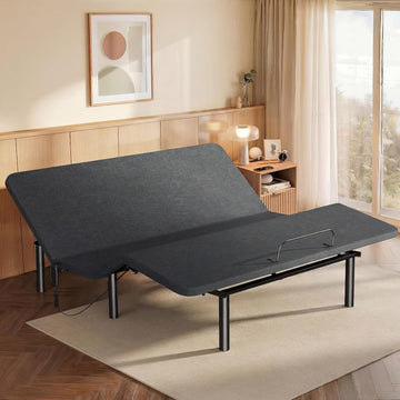Amada King Adjustable Bed Frame with Head and Foot Incline, Quiet Motor
