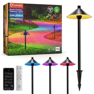 Smart Low Voltage Pathway Lights, IP65 Waterproof, 4Pack