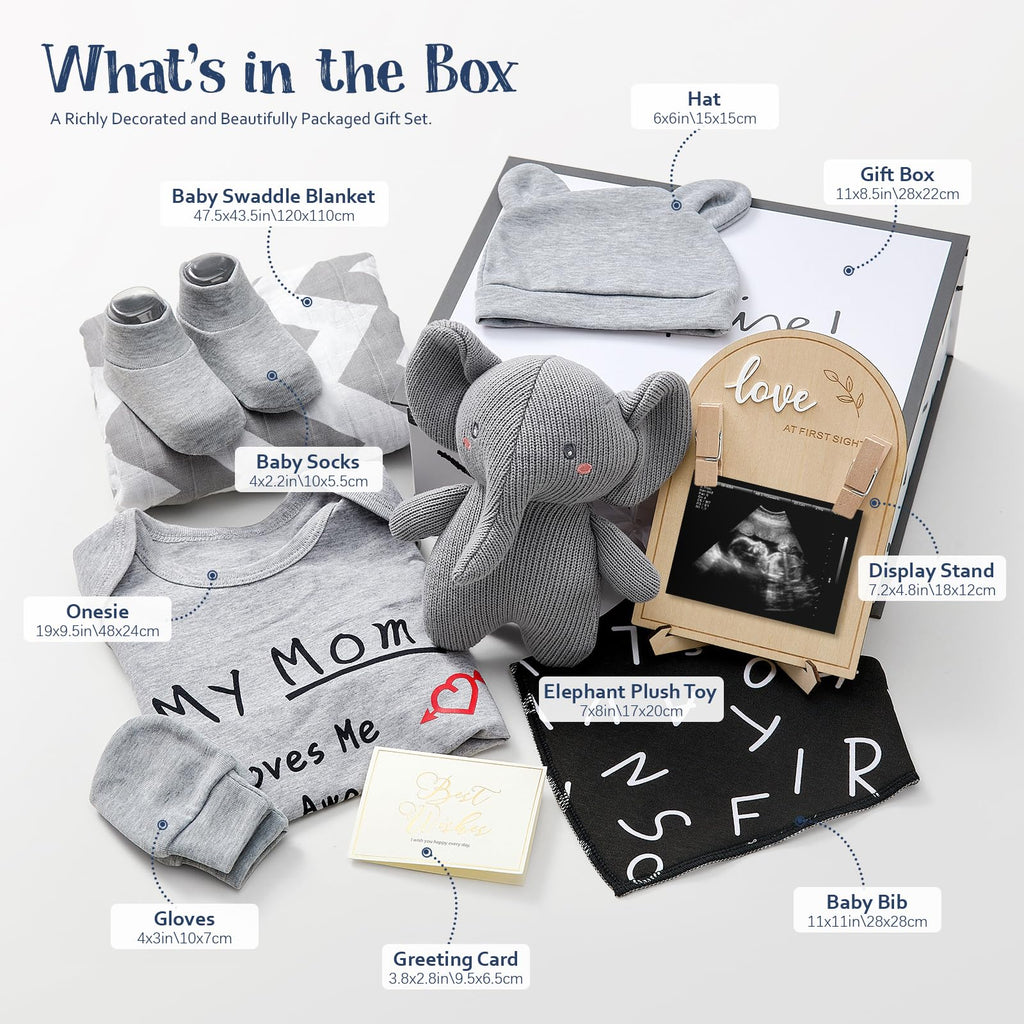 Baby Shower Gifts for Boys Baby Boy Gifts Newborn Basket with Sonogram Picture