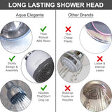 3 Inch High Pressure Shower Head - Best Pressure Boosting, Wall Mount, Bathroom Showerhead For Low Flow Showers