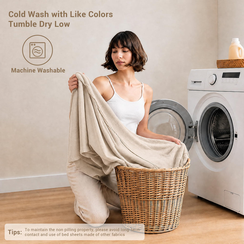 Cotton Flannel Sheets, Sand