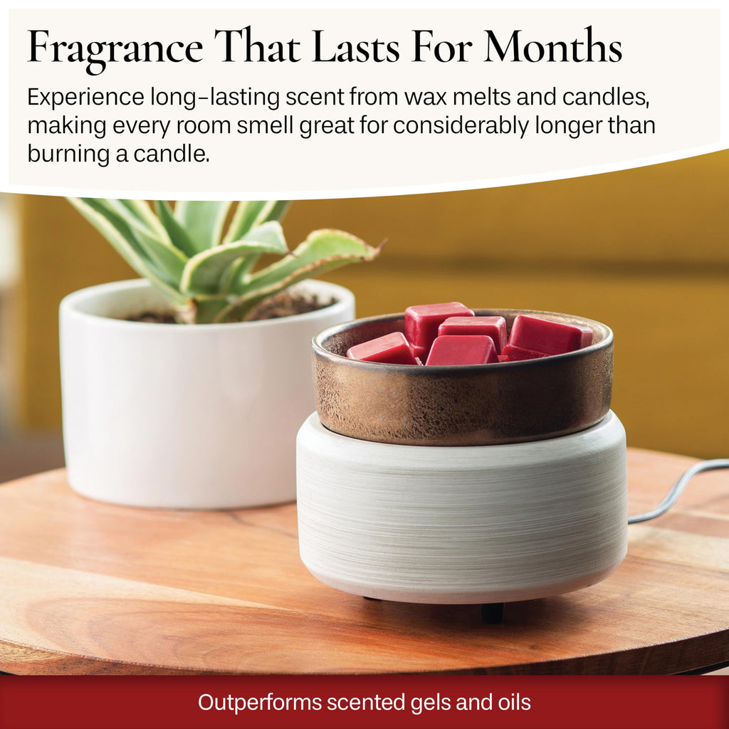 Warmers ETC 2-in-1 Candle and Fragrance Warmer for Warming Scented Candles or Wax Melts and Tarts with to Freshen