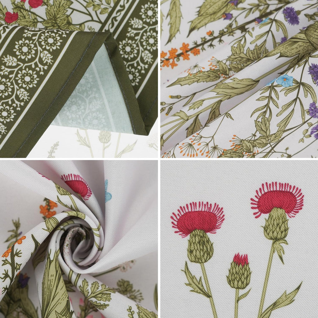 Small Square Tablecloth 52x52 Inch, Stain Resistant Wrinkle Free Card Table Tablecloth Spring Floral Summer