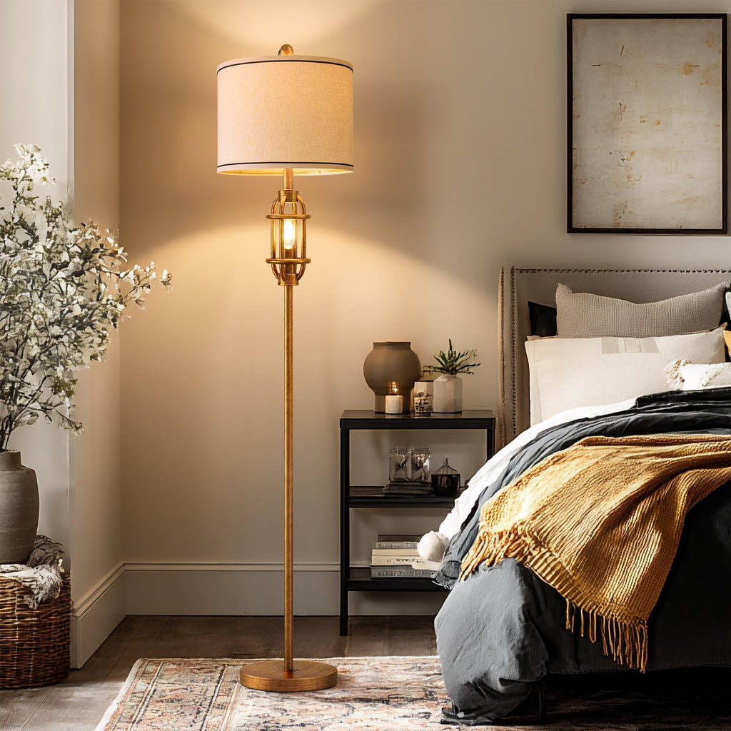 Floor Lamps, 62.5'' Farmhouse Tall Lamp with 2 Light Source