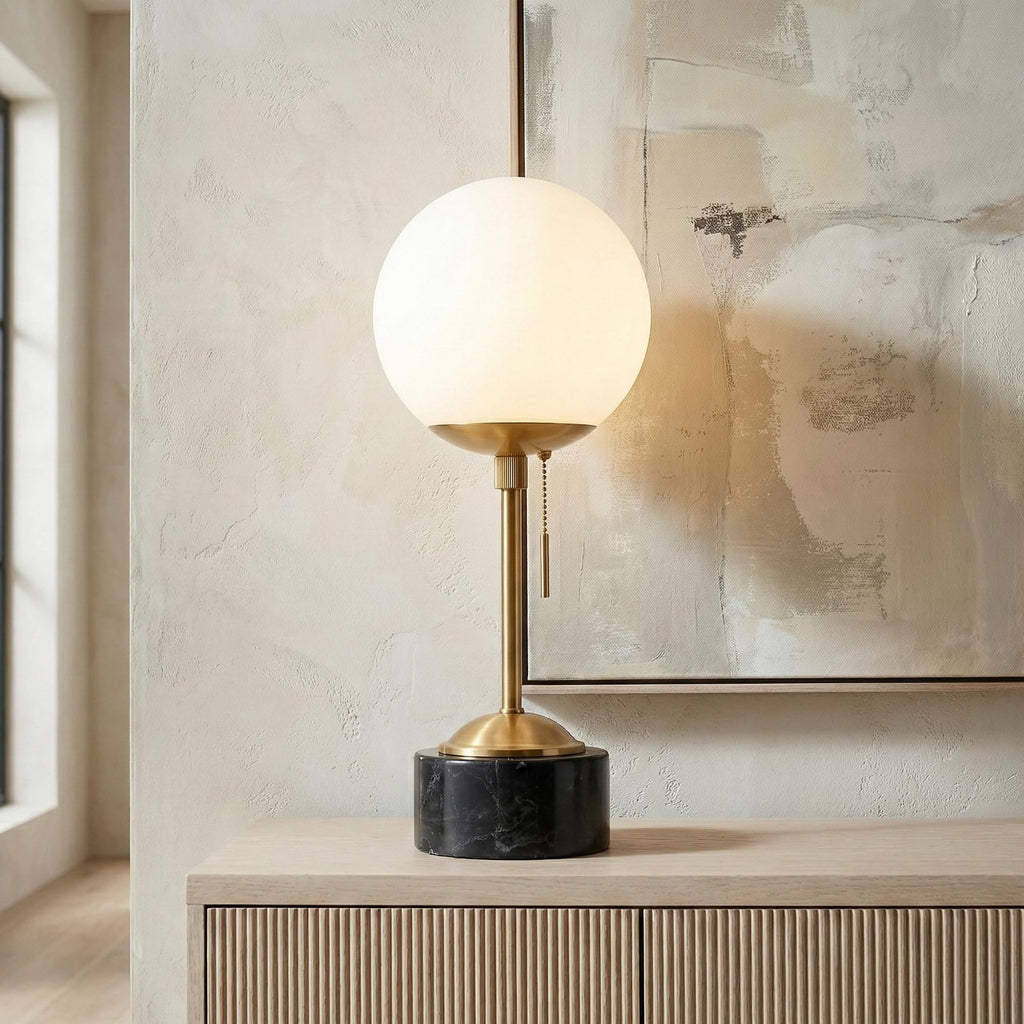 18" Modern 1-Light Table Lamp, Gold