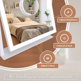 Lighted Vanity Mirror with Lights, Makeup Mirror with Light, 16.7"x 13.2",Three Color Lighting Modes and Dimmable