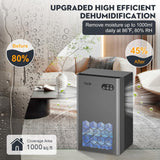 Dehumidifier for Home 95 OZ Water Tank, 1000 sq.ft Dehumidifiers for Basement Bedroom Bathroom with Auto Shut Off 7