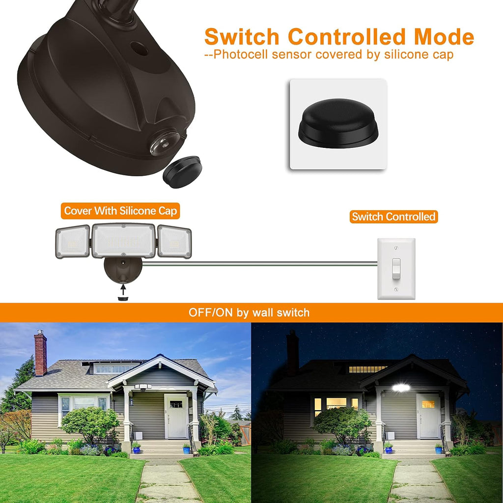 LED Outdoor Flood Lights 3500LM 35W Security Light Dusk to Dawn | 5500K White Light, IP65 Waterproof, Hardwired, Easy